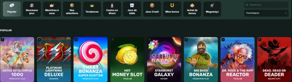 diversité des jeux Betnjet